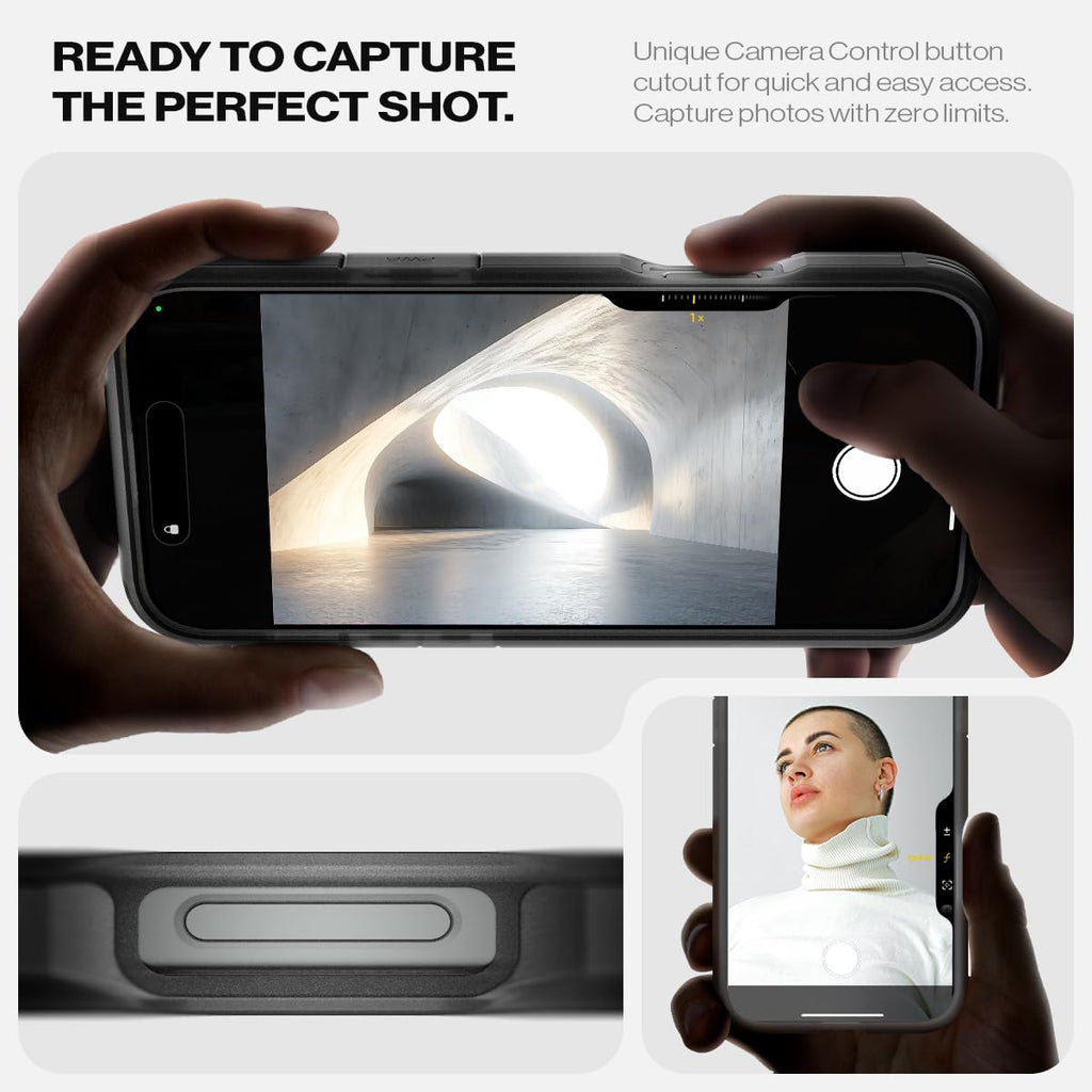 Spigen Tough Armor MagFit Designed for iPhone 15 Case (2023) [Kickstand] [Military-Grade Protection] Compatible with MagSafe - Black
