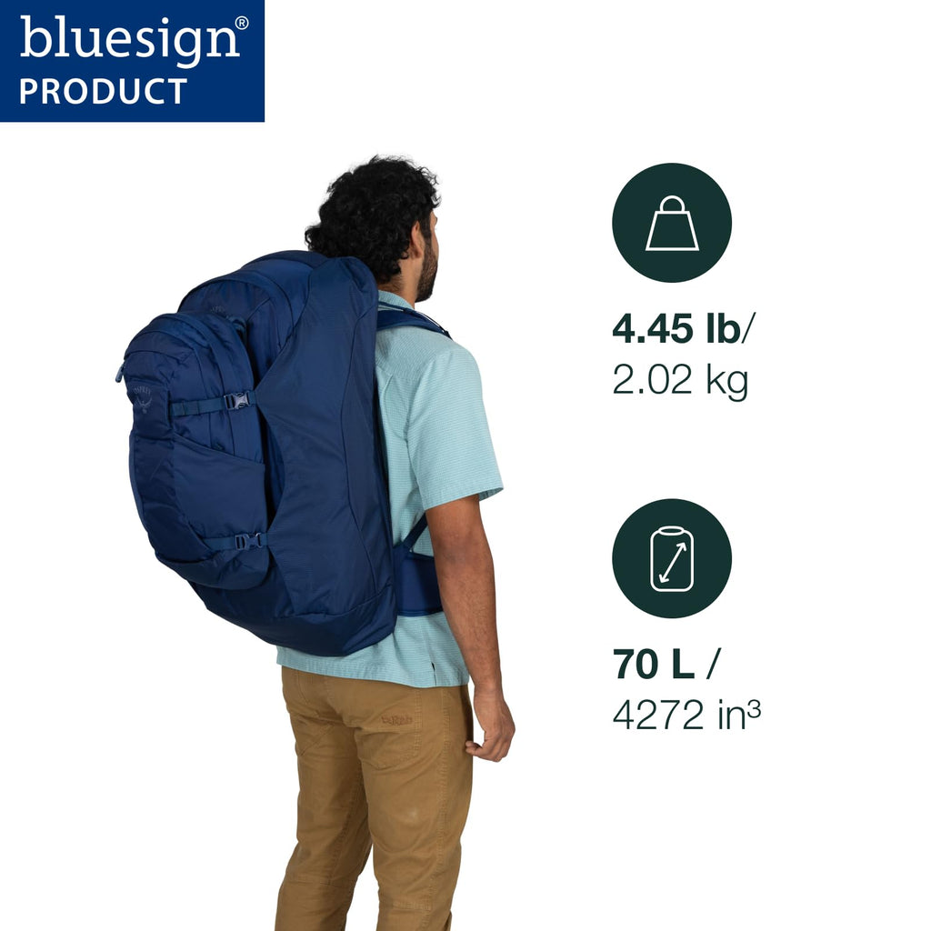 Osprey Farpoint 40L Men's Travel Backpack - Carry On Bag with Laptop Sleeve and Toiletry Pocket, Black