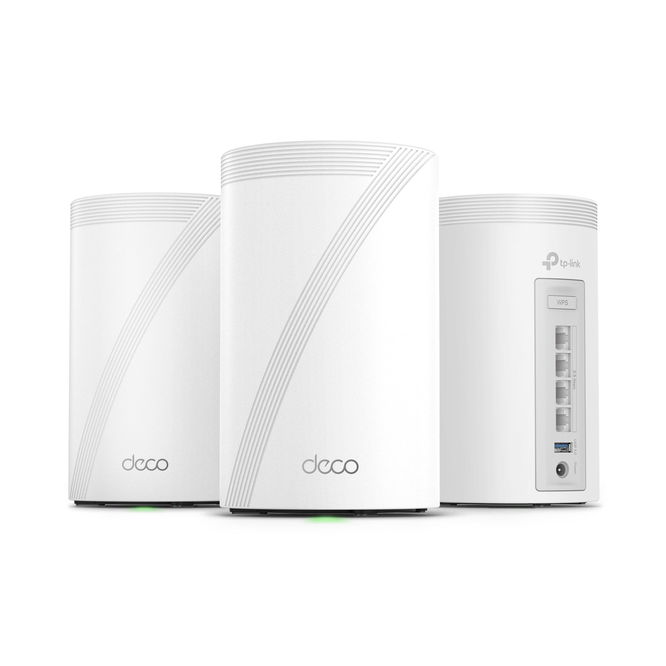 TP-Link Deco XE75 AXE5400 Tri-Band WiFi 6E Mesh System - Wi-Fi up to 7200 Sq.Ft, Engadget Rated Best Mesh for Most People, Replaces WiFi Router and Extender, AI-Driven Mesh New 6GHz Band, 3-Pack