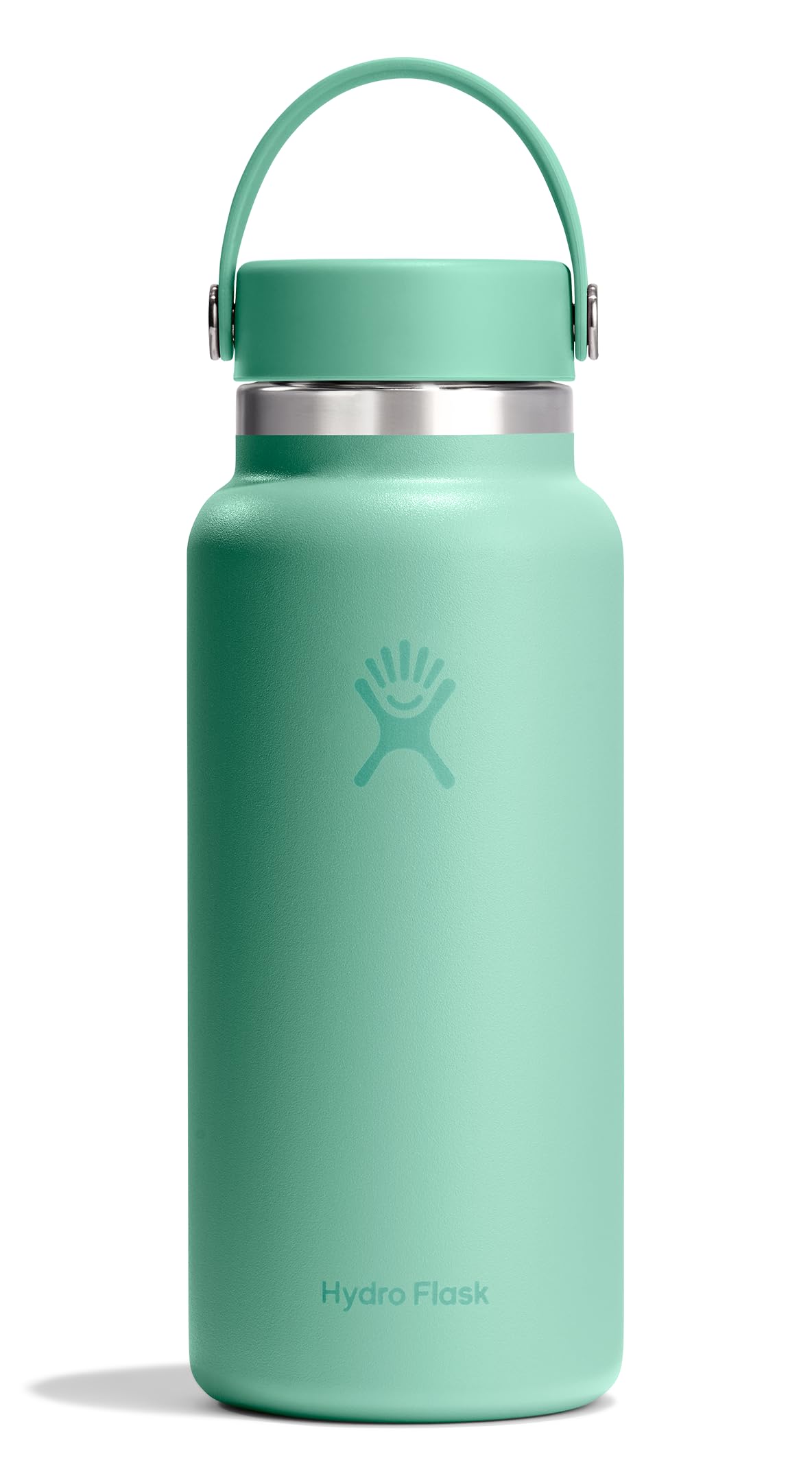 Hydro Flask Water Bottle - Insulated Stainless Steel - Wide Mouth Flex Lid, Non Spill, Leakproof and Refillable in 32 Oz White
