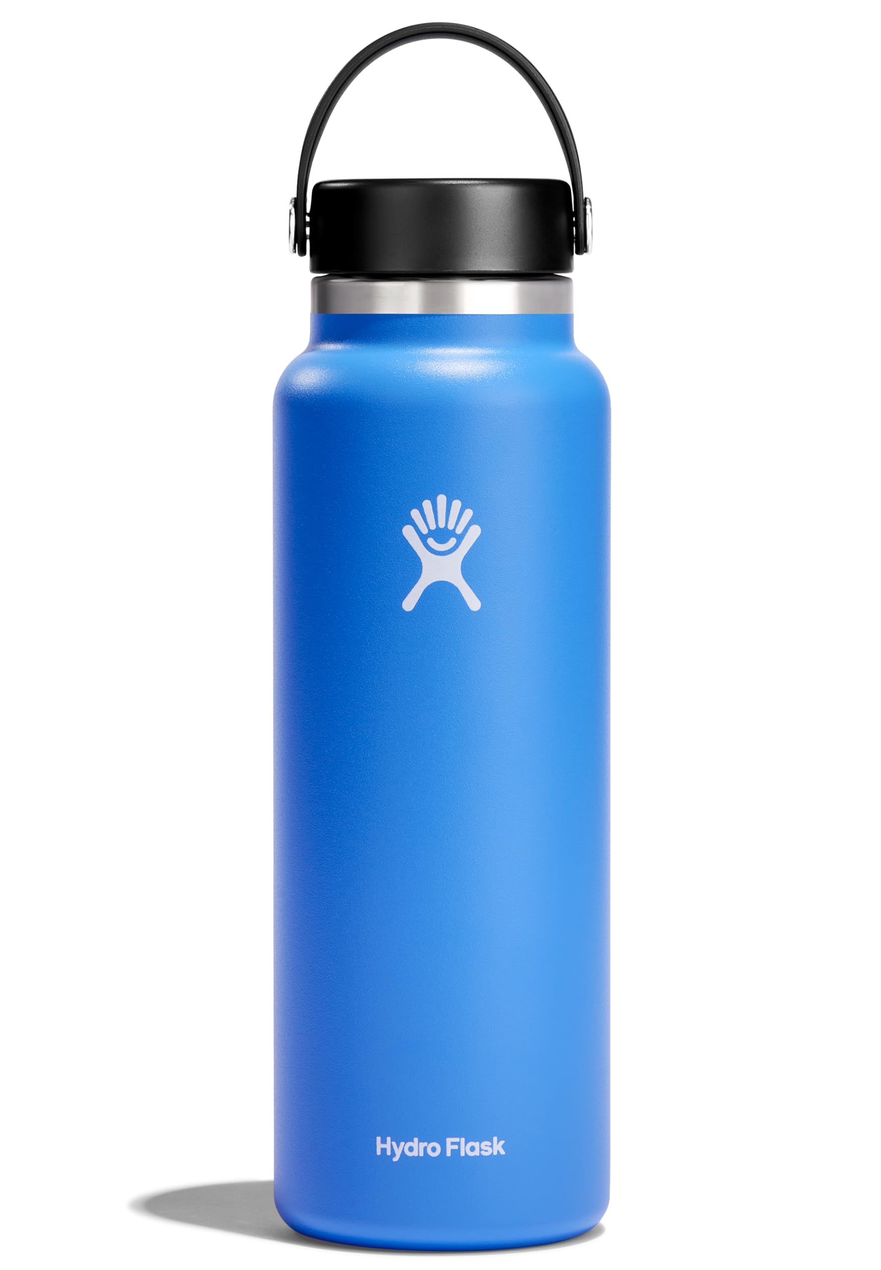 Hydro Flask Water Bottle - Insulated Stainless Steel - Wide Mouth Flex Lid, Non Spill, Leakproof and Refillable in 32 Oz White