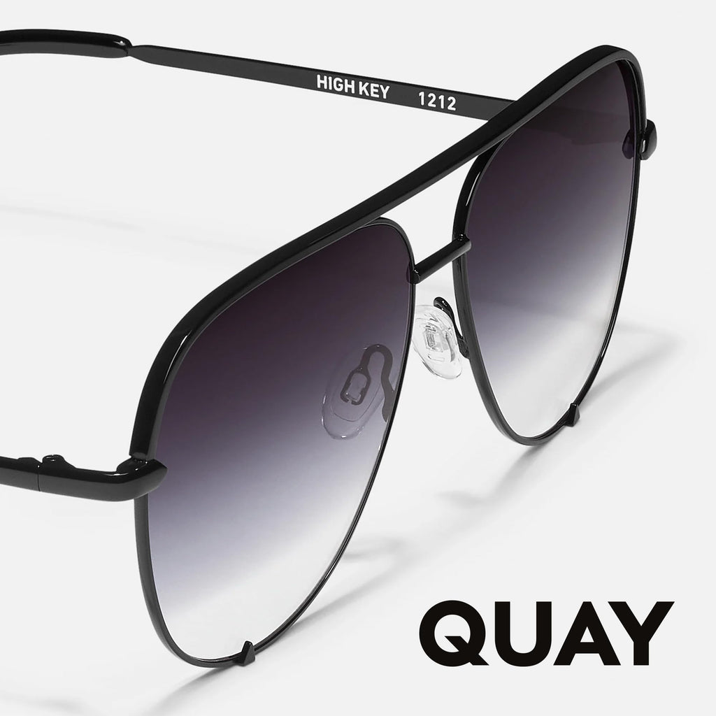QUAY High Key Polarized Aviator Sunglasses, Oversized, Stylish Sunglasses with UV Protection, Unisex Aviators for Men & Women