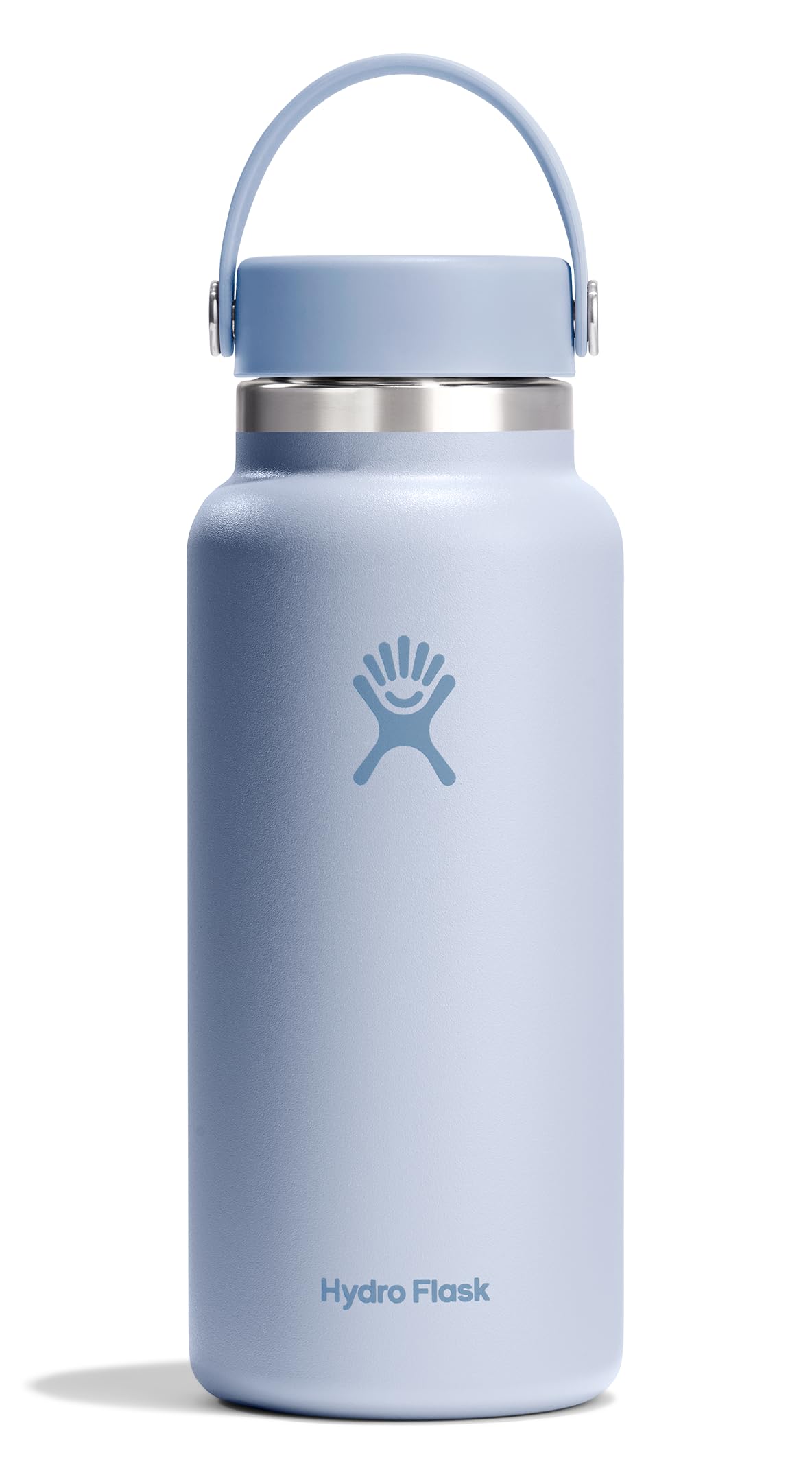 Hydro Flask Water Bottle - Insulated Stainless Steel - Wide Mouth Flex Lid, Non Spill, Leakproof and Refillable in 32 Oz White