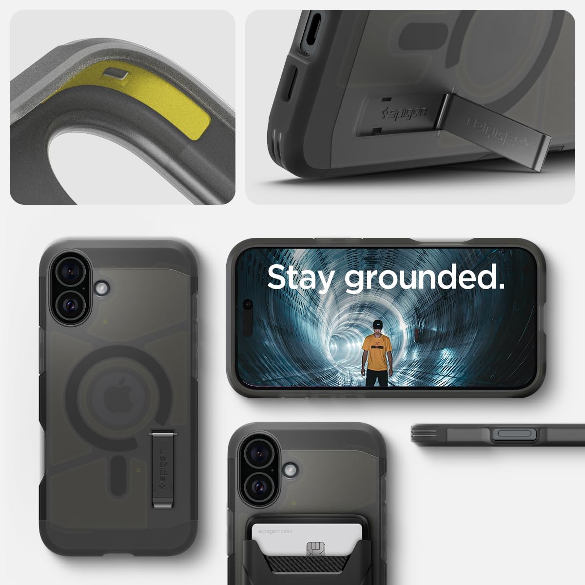 Spigen Tough Armor MagFit Designed for iPhone 15 Case (2023) [Kickstand] [Military-Grade Protection] Compatible with MagSafe - Black