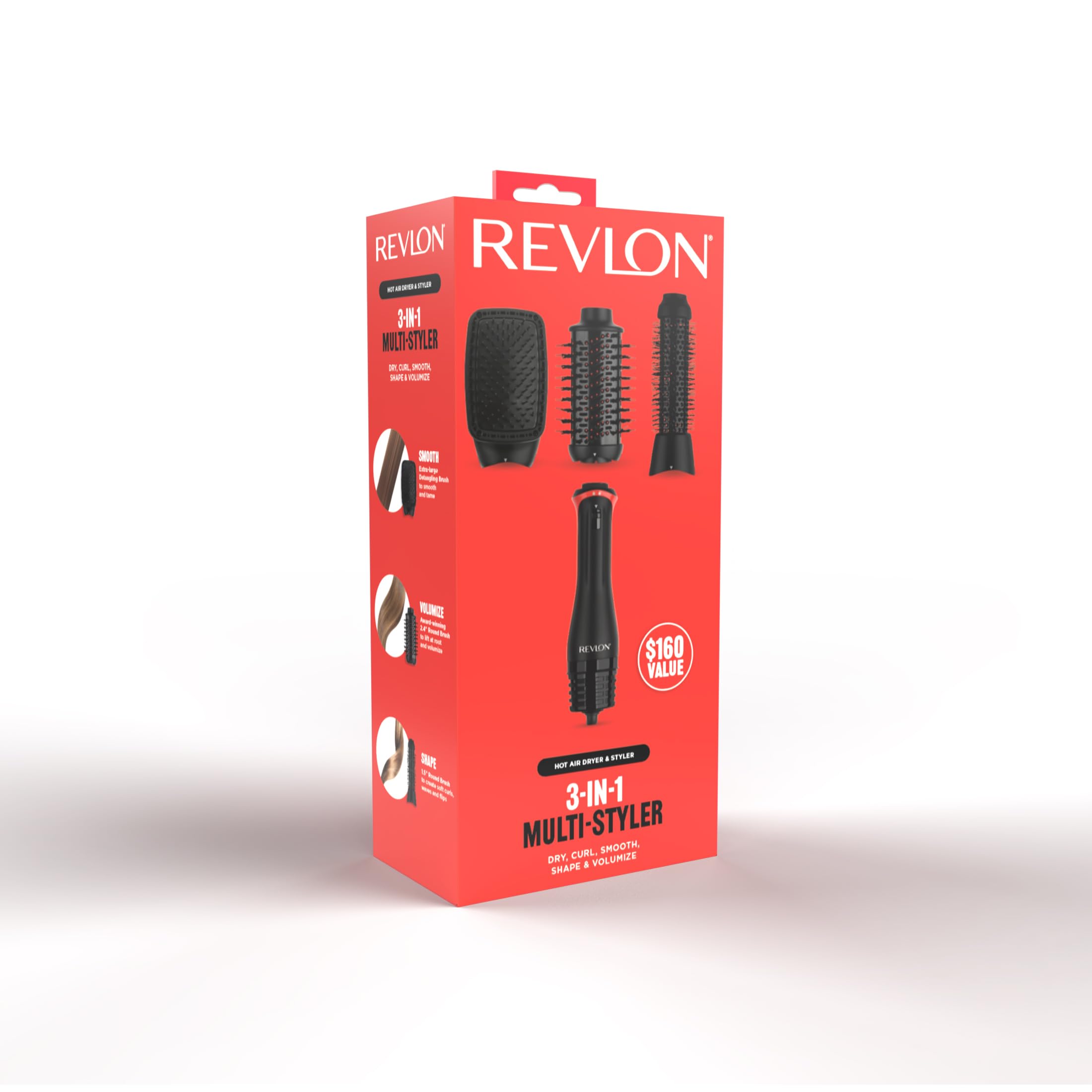 REVLON One Step Volumizer Plus Hair Dryer and Styler | More Volume, Less Damage, and More Styling Control for Easy and Fast Salon-Style Blowouts, Plus Travel Friendly (Black)