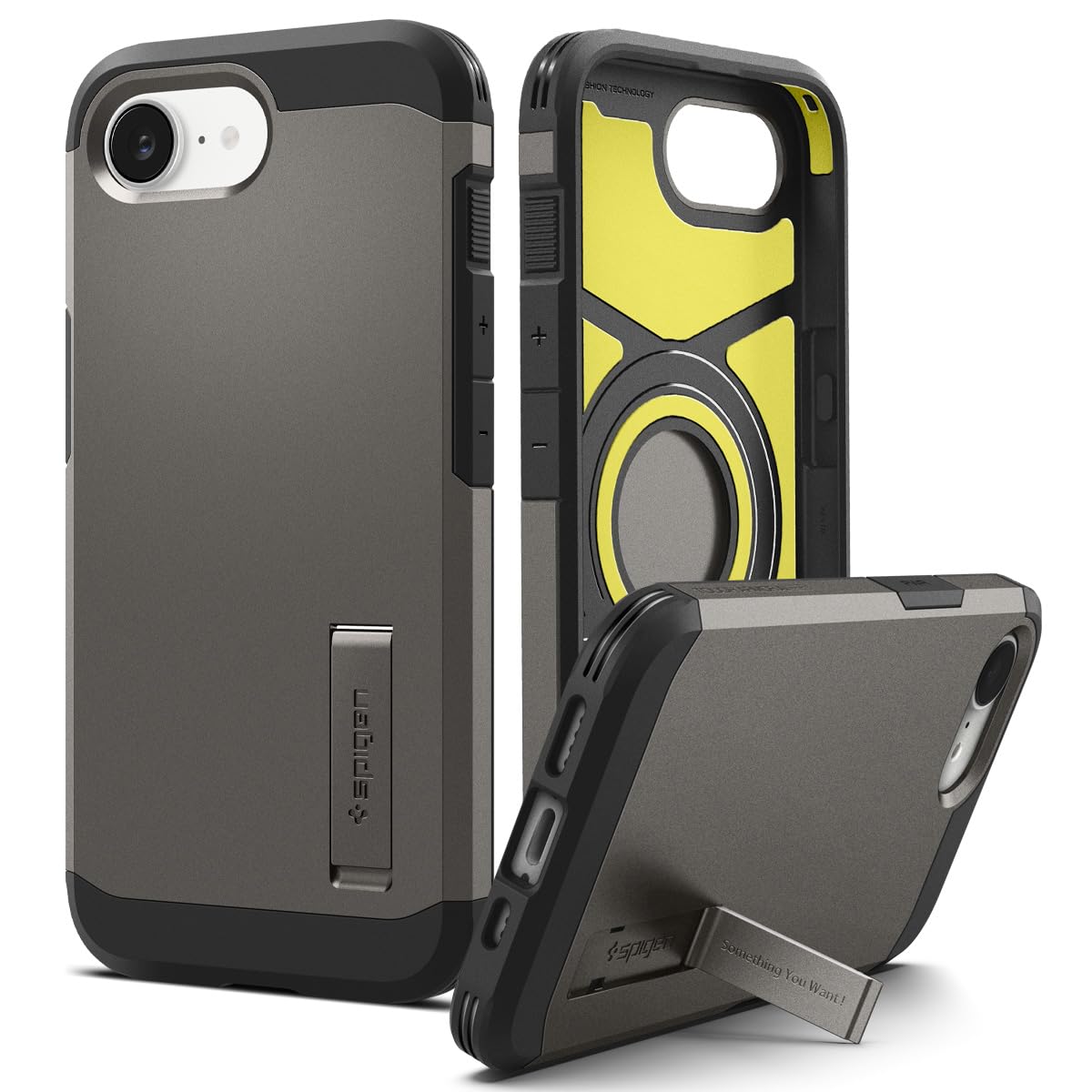 Spigen Tough Armor MagFit Designed for iPhone 15 Case (2023) [Kickstand] [Military-Grade Protection] Compatible with MagSafe - Black