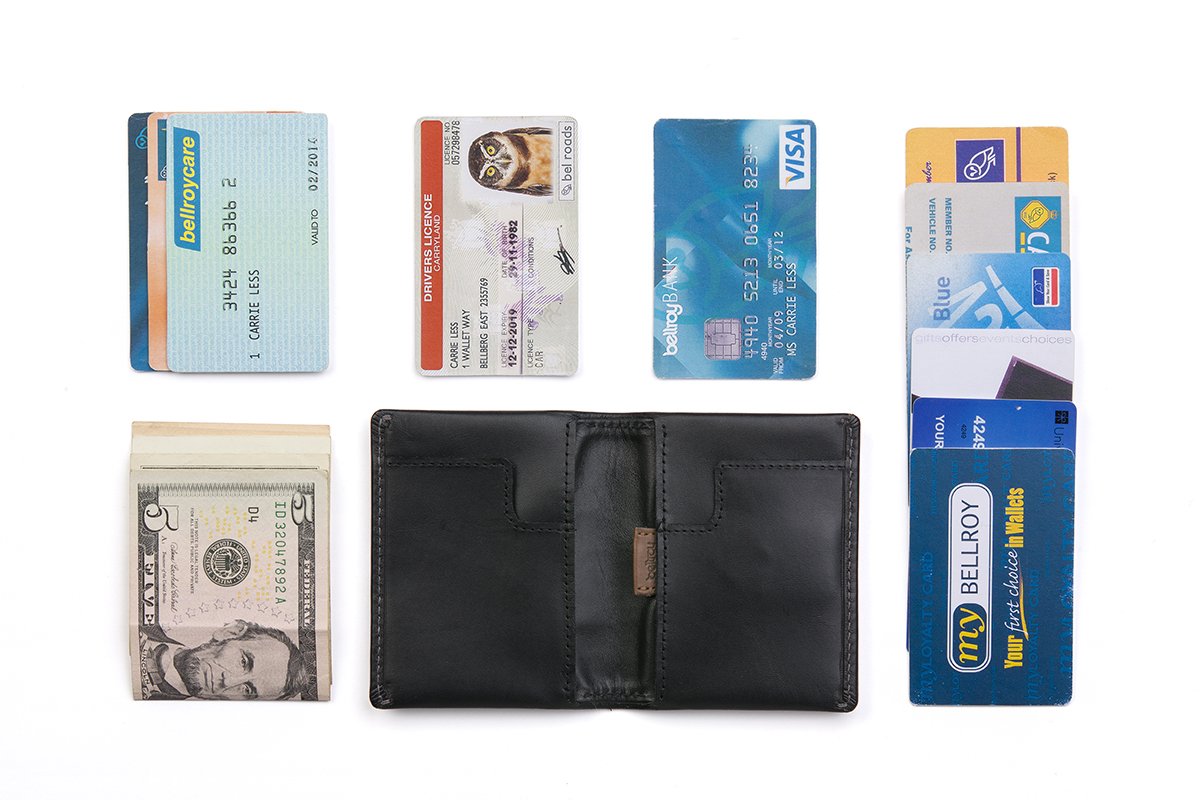 Bellroy Slim Sleeve, slim leather wallet (Max. 8 cards and bills)