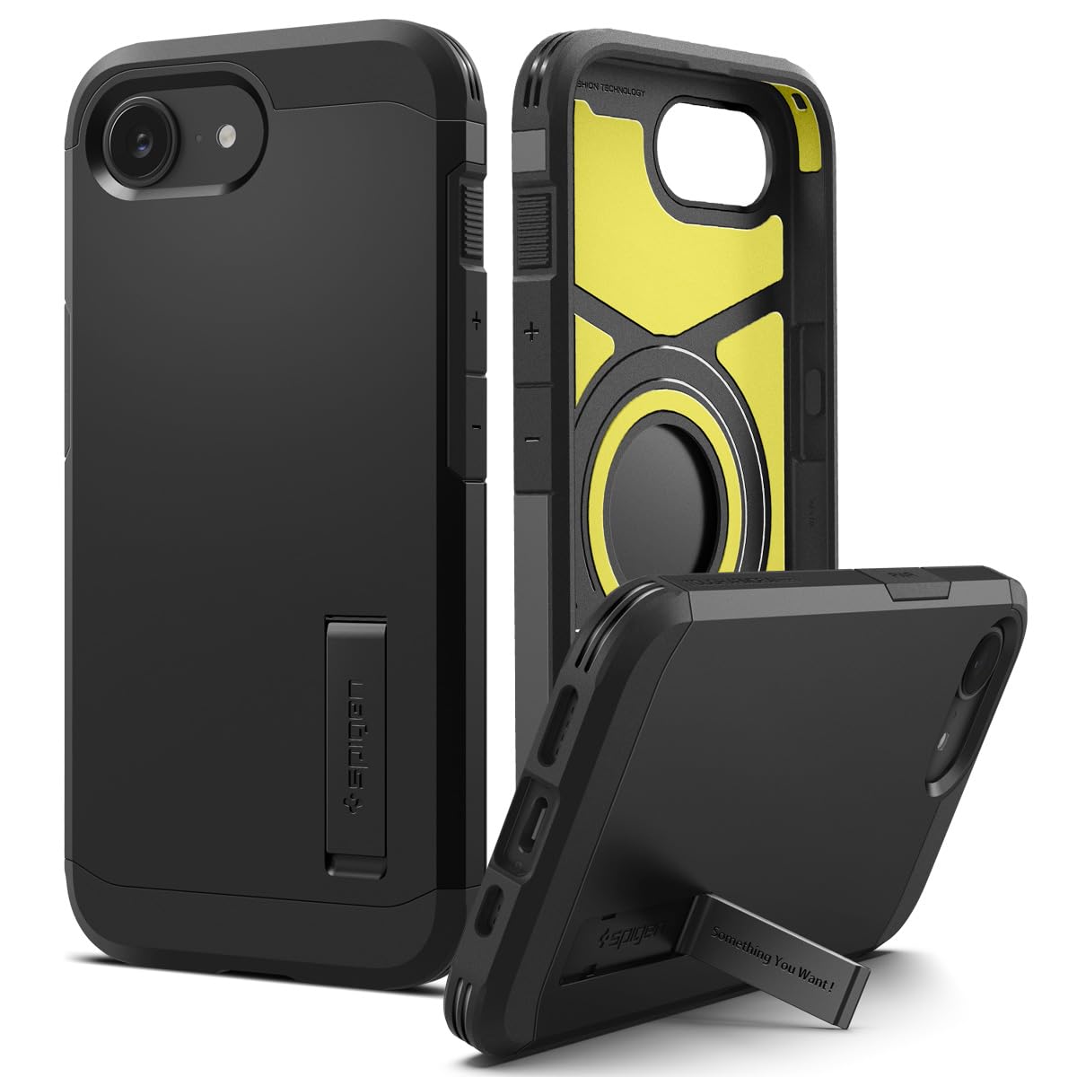 Spigen Tough Armor MagFit Designed for iPhone 15 Case (2023) [Kickstand] [Military-Grade Protection] Compatible with MagSafe - Black