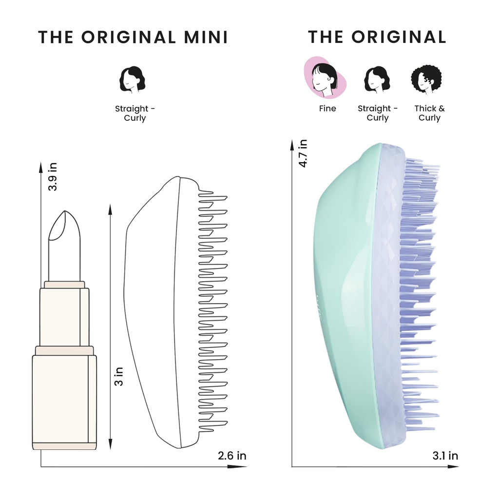Tangle Teezer Original Detangler Brush, Dry & Wet Hairbrush for All Hair Types, Pink Fizz