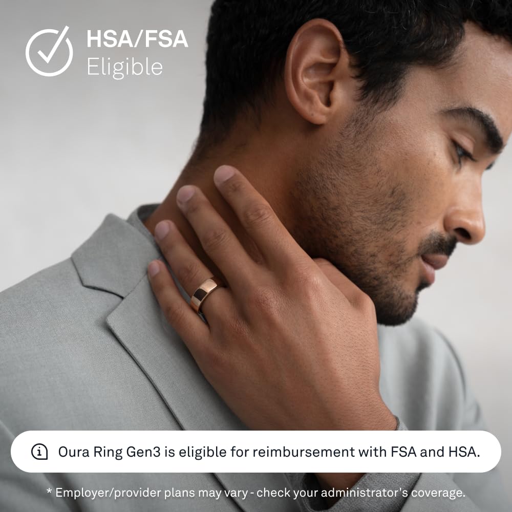 Oura Ring Gen3 Horizon - Black - Size 10 - Smart Ring - Size First with Oura Ring Gen3 Sizing Kit - Sleep Tracking Wearable - Heart Rate - Fitness Tracker - 5-7 Days Battery Life