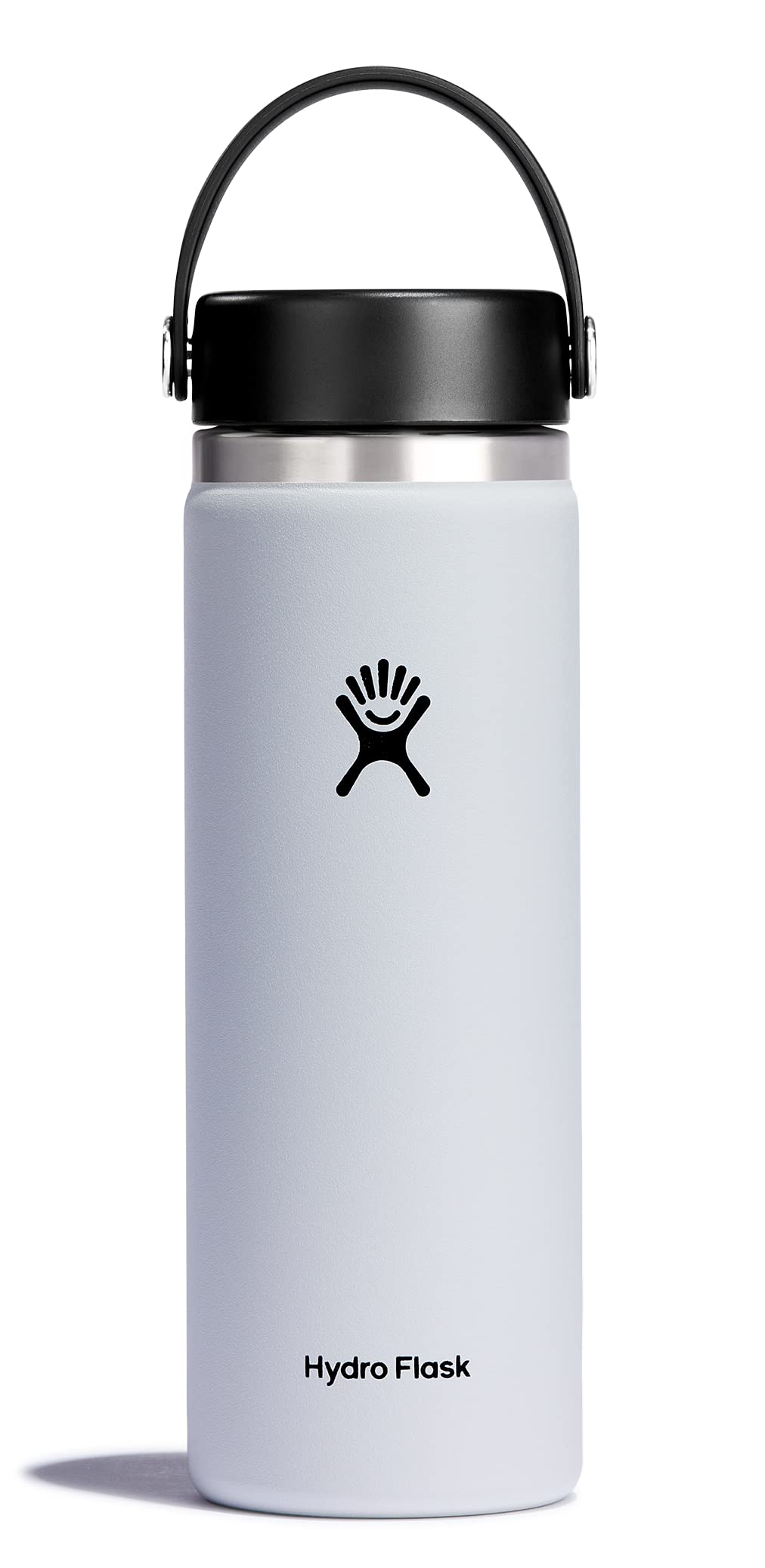 Hydro Flask Water Bottle - Insulated Stainless Steel - Wide Mouth Flex Lid, Non Spill, Leakproof and Refillable in 32 Oz White