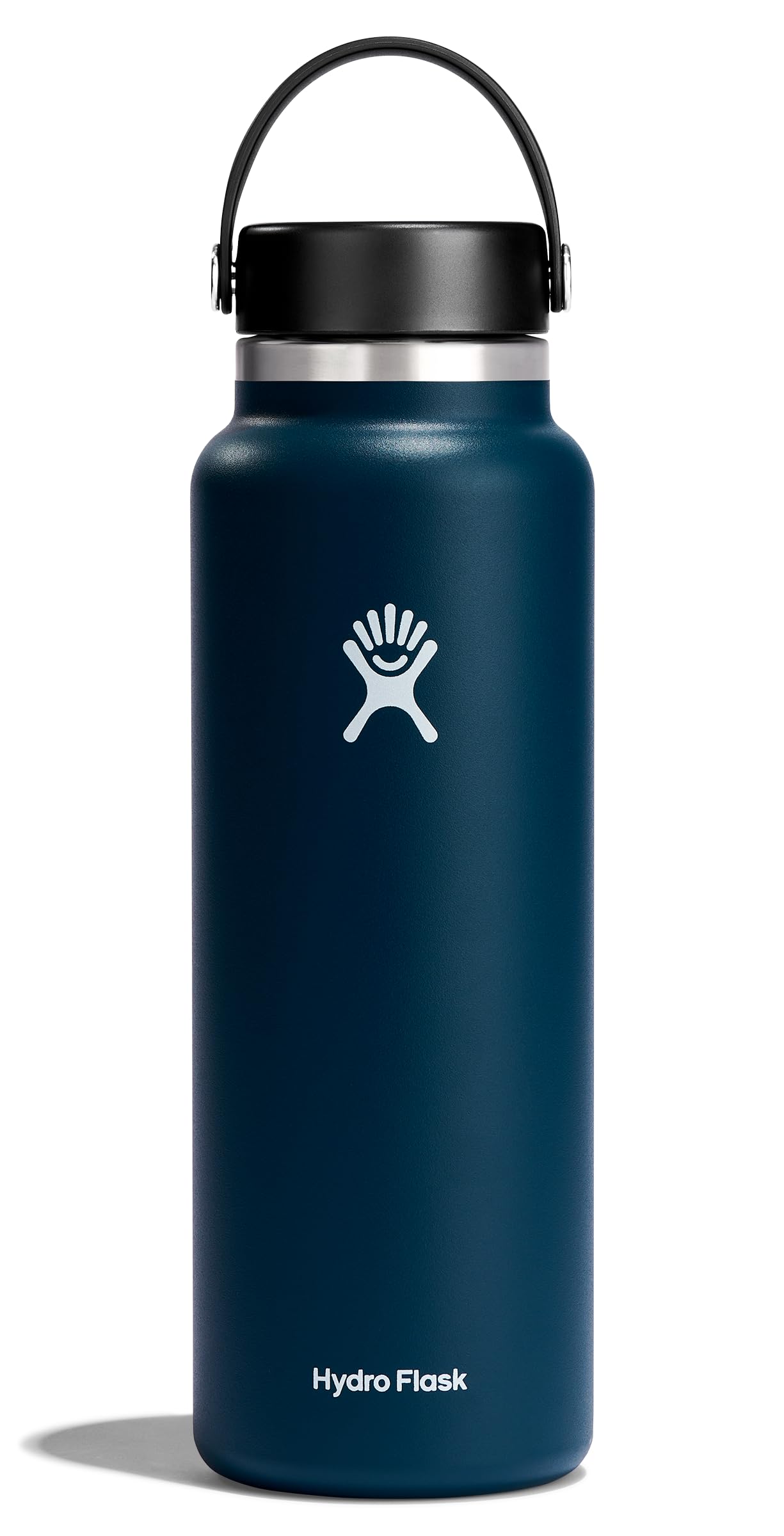Hydro Flask Water Bottle - Insulated Stainless Steel - Wide Mouth Flex Lid, Non Spill, Leakproof and Refillable in 32 Oz White