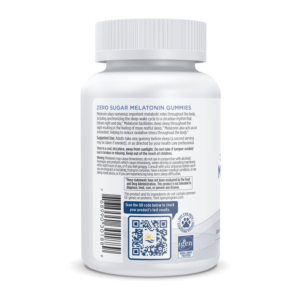 Nordic Naturals Zero Sugar Melatonin Gummies, Raspberry - 120 Gummies - 1.5 mg Melatonin - Great Taste - Restful Sleep, Antioxidant Support - Non-GMO, Vegan - 120 Servings