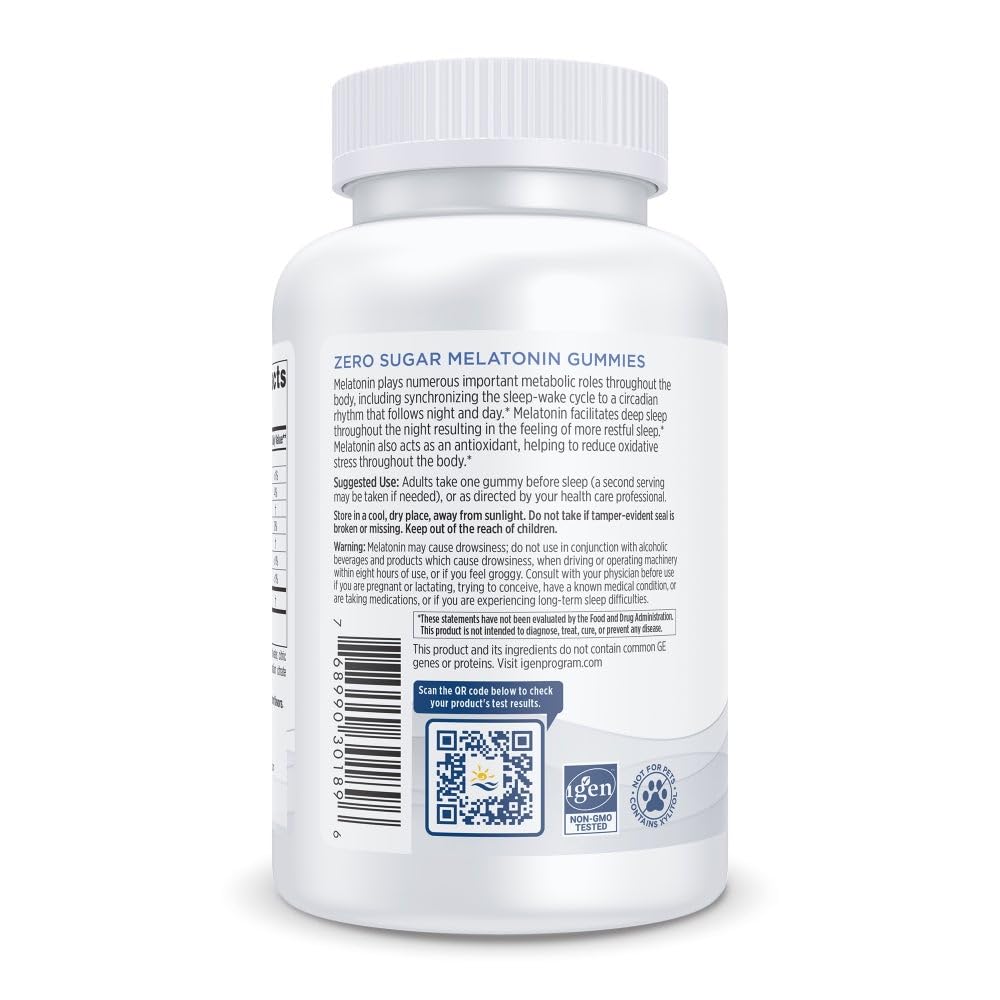 Nordic Naturals Zero Sugar Melatonin Gummies, Raspberry - 120 Gummies - 1.5 mg Melatonin - Great Taste - Restful Sleep, Antioxidant Support - Non-GMO, Vegan - 120 Servings