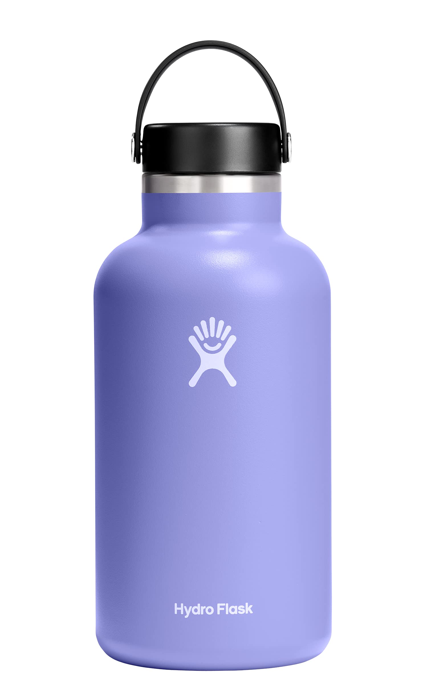 Hydro Flask Water Bottle - Insulated Stainless Steel - Wide Mouth Flex Lid, Non Spill, Leakproof and Refillable in 32 Oz White