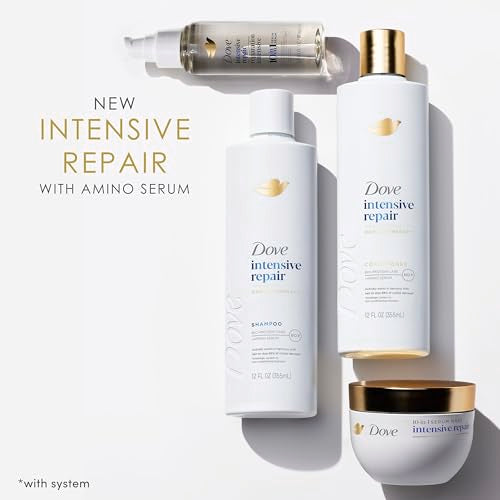 Dove Conditioner Intensive Repair 4 count for Damaged Hair Bio-Protein Care Technology and Amino Serum 12 oz