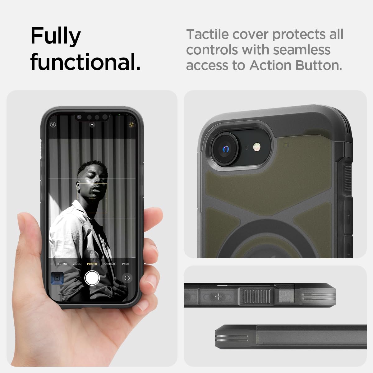 Spigen Tough Armor MagFit Designed for iPhone 15 Case (2023) [Kickstand] [Military-Grade Protection] Compatible with MagSafe - Black