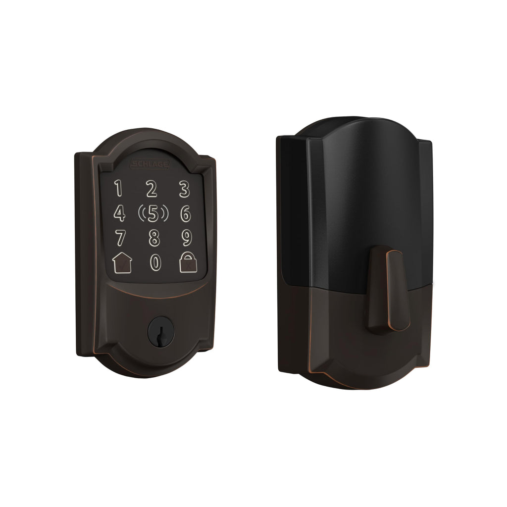 Schlage Encode Plus Smart Wi-Fi Lock for Front Door, Keyless Entry Deadbolt, Unlock with Apple Watch, Built-in WiFi and App Control, Easy Install, Alexa & Apple HomeKit Compatible, Satin Nickel