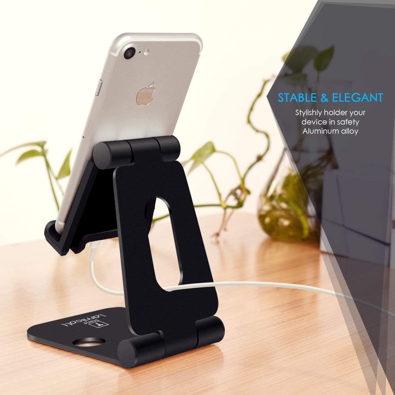 Lamicall Adjustable Phone Tablet Stand, Playstand for Switch, Foldable Desk Holder Dock, Compatible with iPad mini, 9.7'' iPad Pro Air, Phone 12 Mini 11 Pro Xs Xs Max Xr X 8 7 6 6s Plus SE (4-10'')