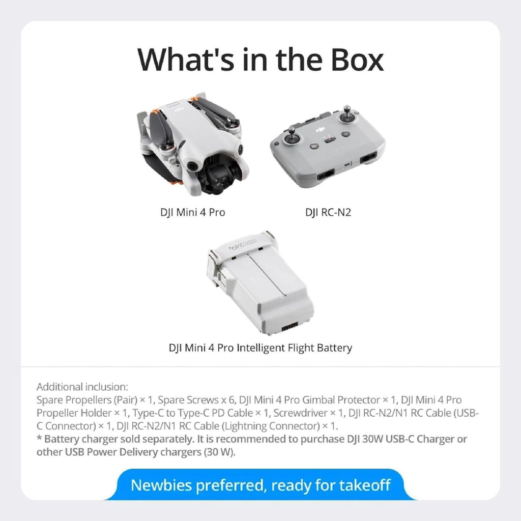 DJI Mini 4 Pro (DJI RC 2), Drones with Camera for Adults 4K, Under 0.549 lbs/249 g, 34 Mins Flight Time, 20km Max Video Transmission Distance, Omnidirectional Vision Sensing, Mini Drone for Beginners