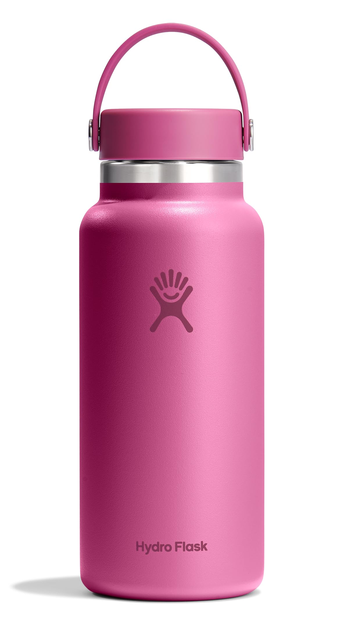 Hydro Flask Water Bottle - Insulated Stainless Steel - Wide Mouth Flex Lid, Non Spill, Leakproof and Refillable in 32 Oz White
