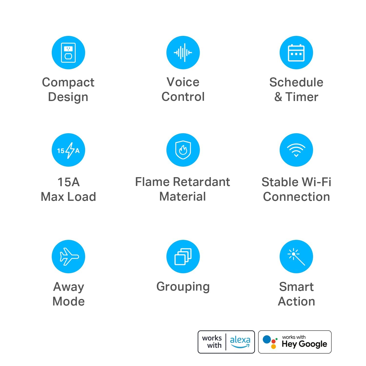 Kasa Smart Plug Mini 15A, Apple HomeKit Supported, Smart Outlet Works with Siri, Alexa & Google Home, UL Certified, App Control, Scheduling, Timer, 2.4G WiFi Only, 4 Count (Pack of 1) (EP25P4), White
