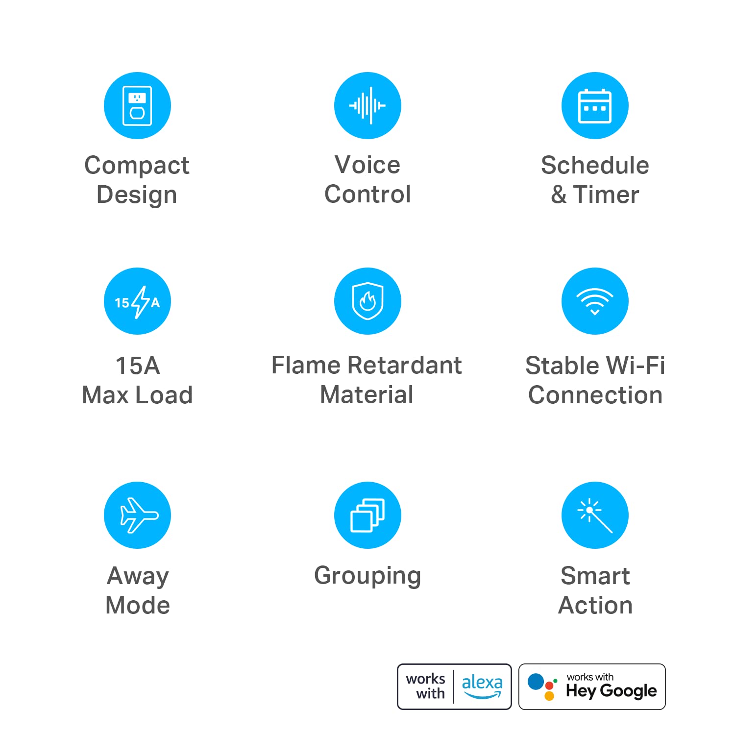 Kasa Smart Plug Mini 15A, Apple HomeKit Supported, Smart Outlet Works with Siri, Alexa & Google Home, UL Certified, App Control, Scheduling, Timer, 2.4G WiFi Only, 4 Count (Pack of 1) (EP25P4), White