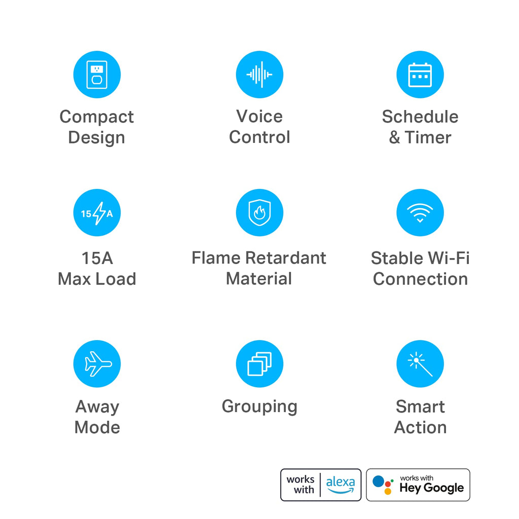Kasa Smart Plug Mini 15A, Apple HomeKit Supported, Smart Outlet Works with Siri, Alexa & Google Home, UL Certified, App Control, Scheduling, Timer, 2.4G WiFi Only, 4 Count (Pack of 1) (EP25P4), White