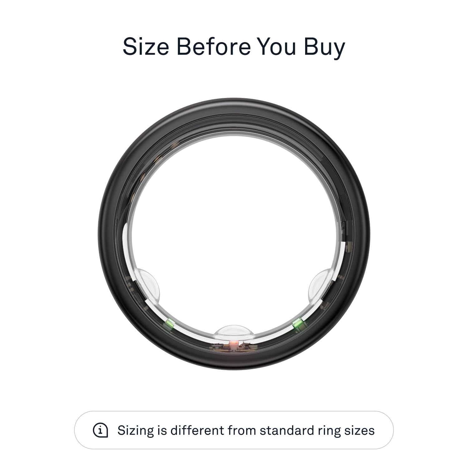 Oura Ring Gen3 Horizon - Black - Size 10 - Smart Ring - Size First with Oura Ring Gen3 Sizing Kit - Sleep Tracking Wearable - Heart Rate - Fitness Tracker - 5-7 Days Battery Life