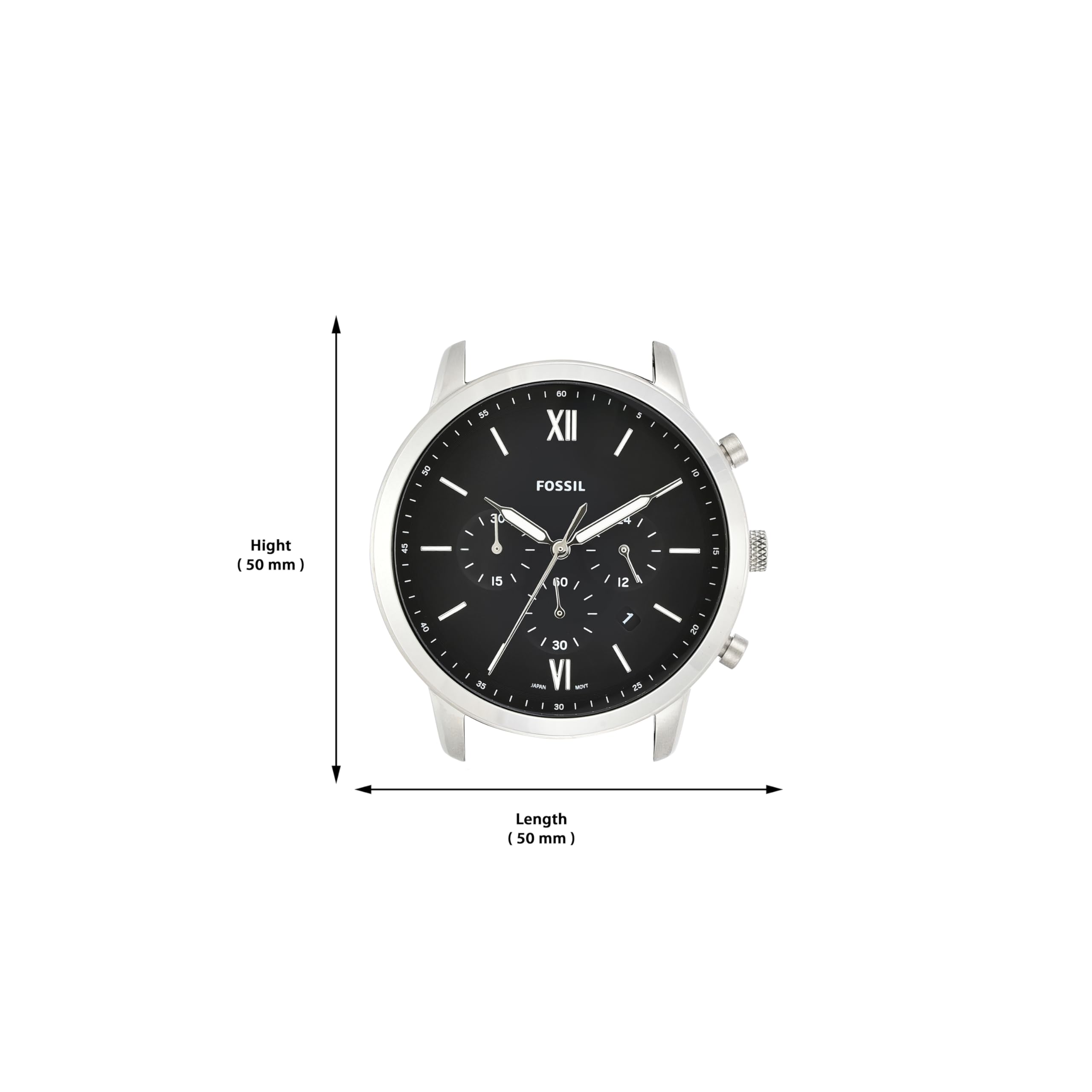 Fossil Men's Watch, Neutra Quartz Stainless Steel Chronograph Watch for Men