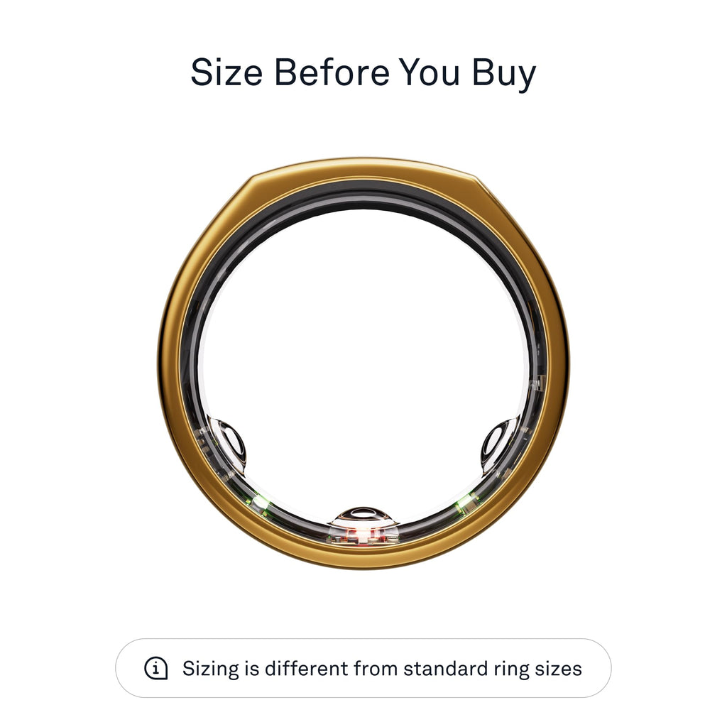 Oura Ring Gen3 Horizon - Black - Size 10 - Smart Ring - Size First with Oura Ring Gen3 Sizing Kit - Sleep Tracking Wearable - Heart Rate - Fitness Tracker - 5-7 Days Battery Life