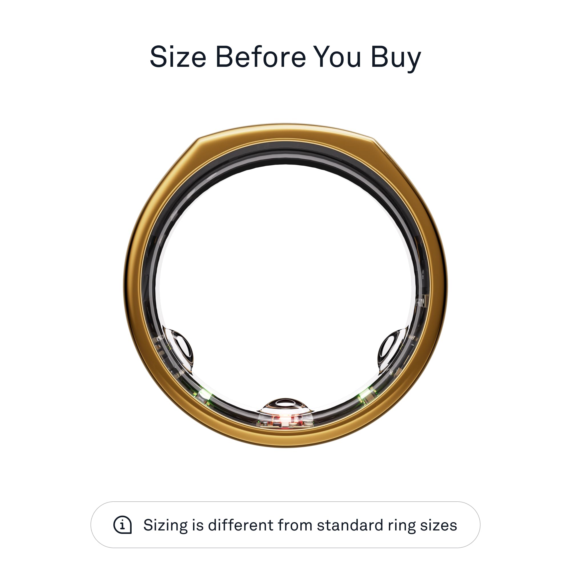 Oura Ring Gen3 Horizon - Black - Size 10 - Smart Ring - Size First with Oura Ring Gen3 Sizing Kit - Sleep Tracking Wearable - Heart Rate - Fitness Tracker - 5-7 Days Battery Life