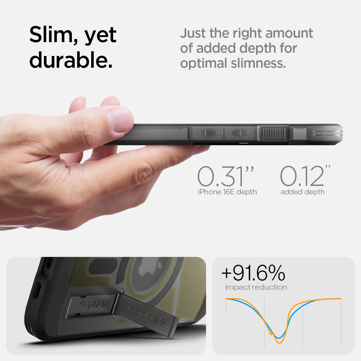 Spigen Tough Armor MagFit Designed for iPhone 15 Case (2023) [Kickstand] [Military-Grade Protection] Compatible with MagSafe - Black