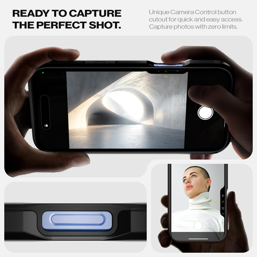 Spigen Tough Armor MagFit Designed for iPhone 15 Case (2023) [Kickstand] [Military-Grade Protection] Compatible with MagSafe - Black