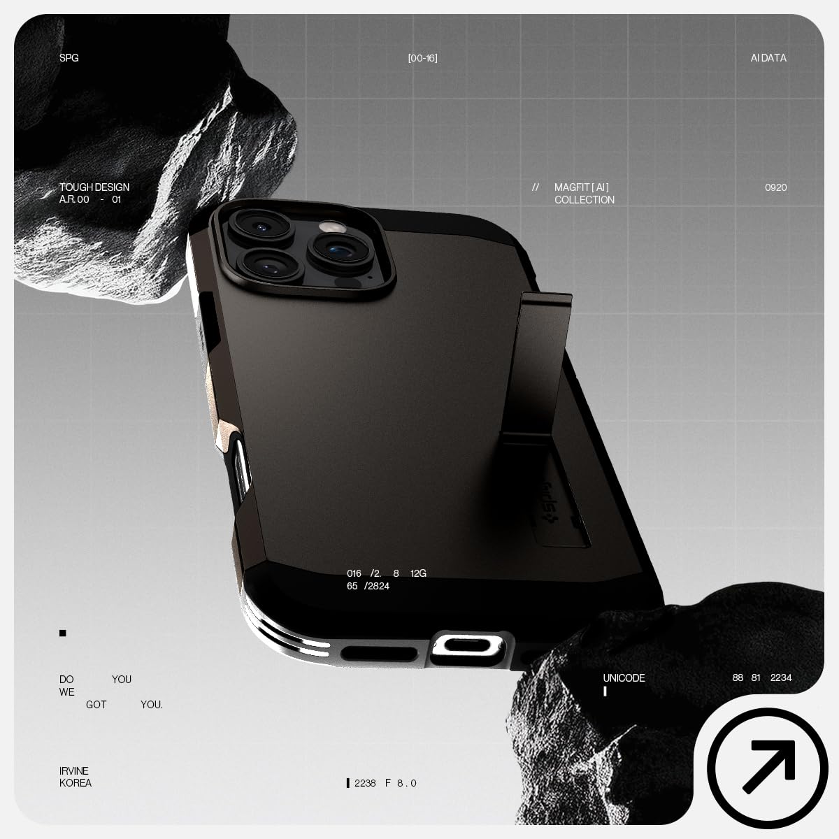 Spigen Tough Armor MagFit Designed for iPhone 15 Case (2023) [Kickstand] [Military-Grade Protection] Compatible with MagSafe - Black