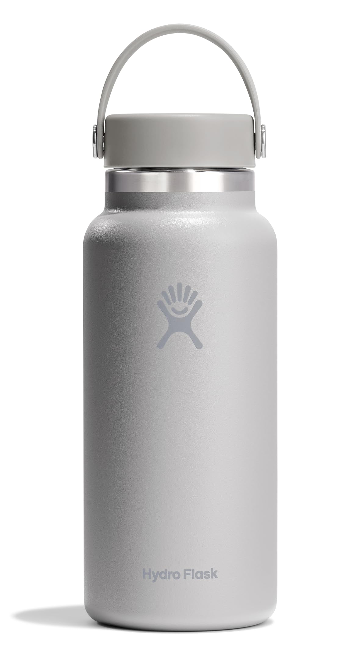 Hydro Flask Water Bottle - Insulated Stainless Steel - Wide Mouth Flex Lid, Non Spill, Leakproof and Refillable in 32 Oz White