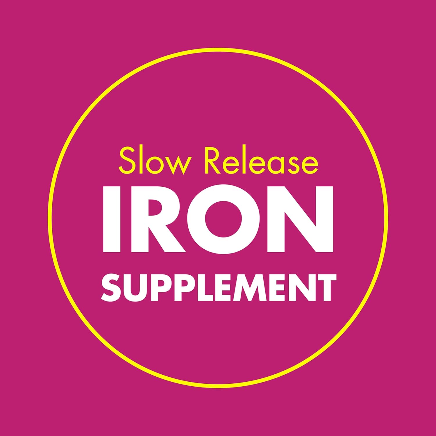 Slow Fe 45mg Iron Supplement for Iron Deficiency, Slow Release, High Potency, Easy to Swallow Tablets - 30 Count