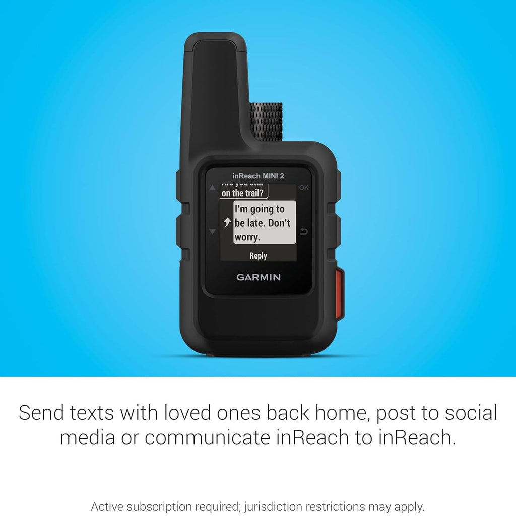 Garmin inReach Mini 2, Lightweight and Compact Satellite Communicator, Hiking Handheld, Orange - 010-02602-00