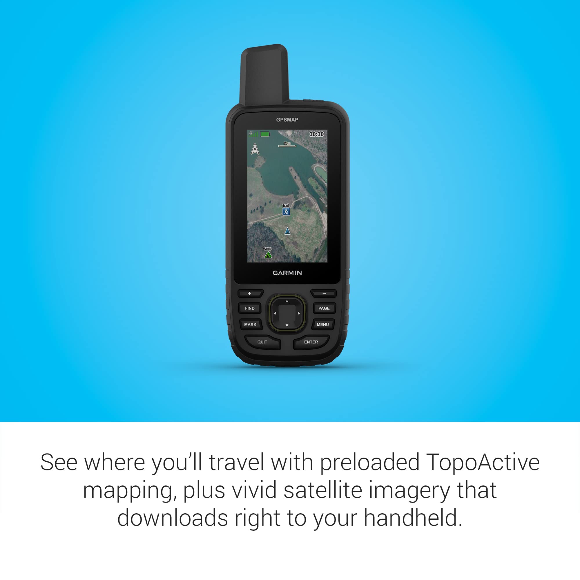 Garmin GPSMAP 67i Rugged GPS Handheld with inReach® Satellite Technology, Two-Way Messaging, Interactive SOS, Mapping