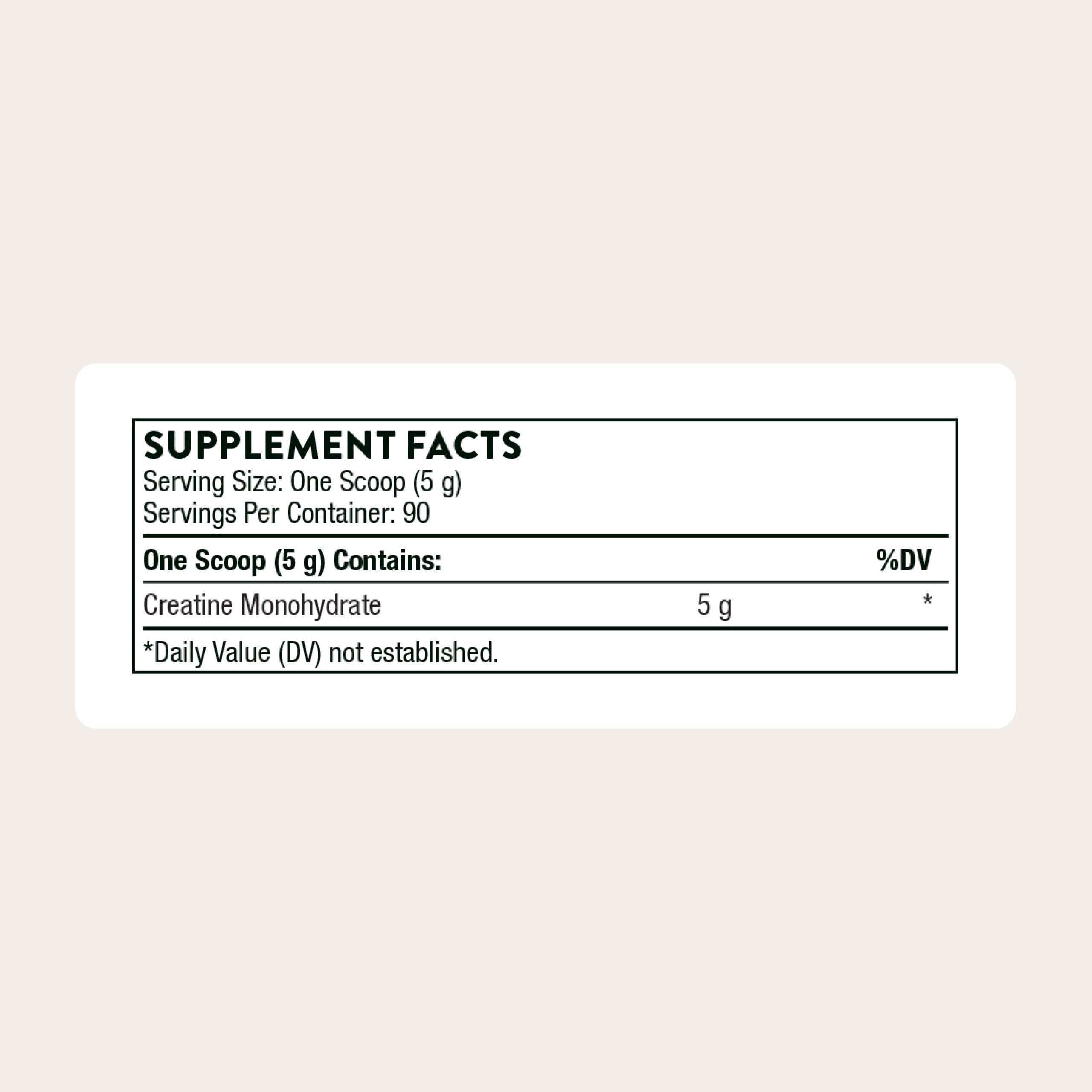 THORNE Creatine - Micronized Creatine Monohydrate Powder - Support for Muscles & Cognitive Function* - for Women & Men - Unflavored - NSF Certified for Sport - 5 g per Serving - 90 Servings