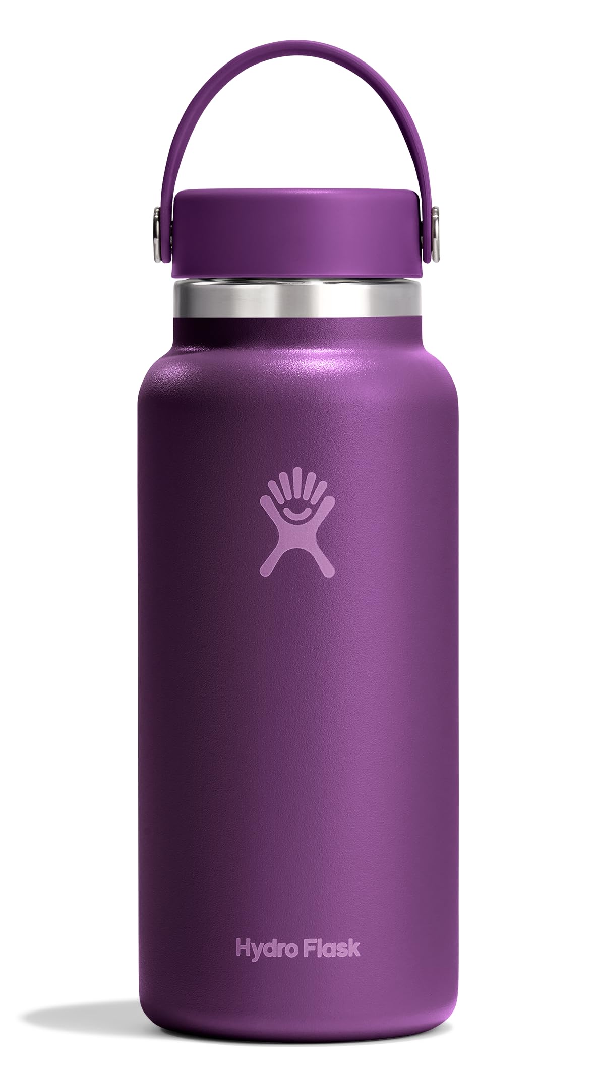 Hydro Flask Water Bottle - Insulated Stainless Steel - Wide Mouth Flex Lid, Non Spill, Leakproof and Refillable in 32 Oz White