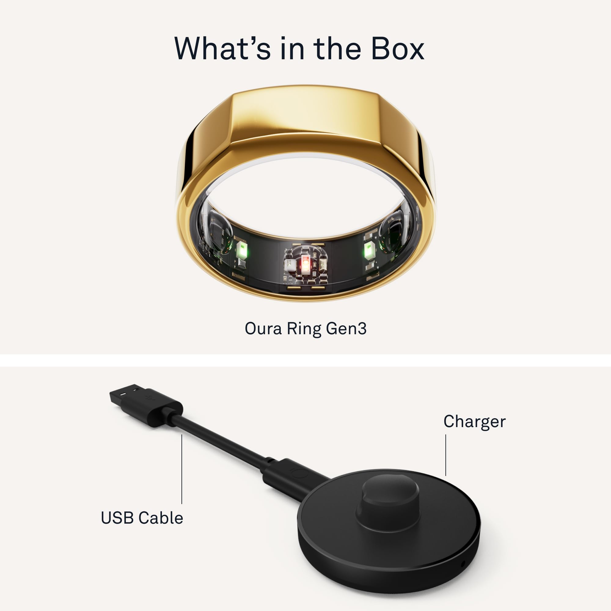 Oura Ring Gen3 Horizon - Black - Size 10 - Smart Ring - Size First with Oura Ring Gen3 Sizing Kit - Sleep Tracking Wearable - Heart Rate - Fitness Tracker - 5-7 Days Battery Life