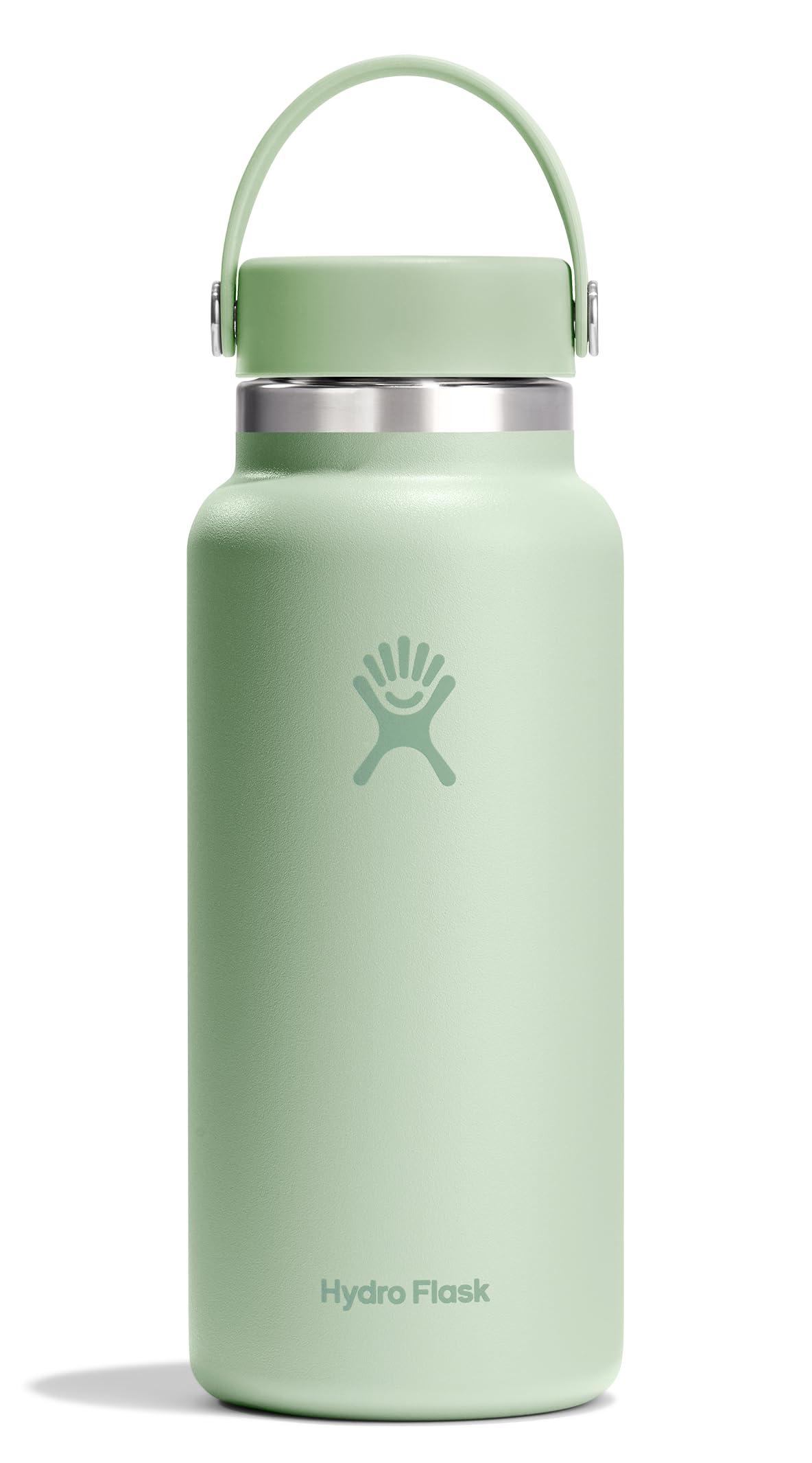 Hydro Flask Water Bottle - Insulated Stainless Steel - Wide Mouth Flex Lid, Non Spill, Leakproof and Refillable in 32 Oz White