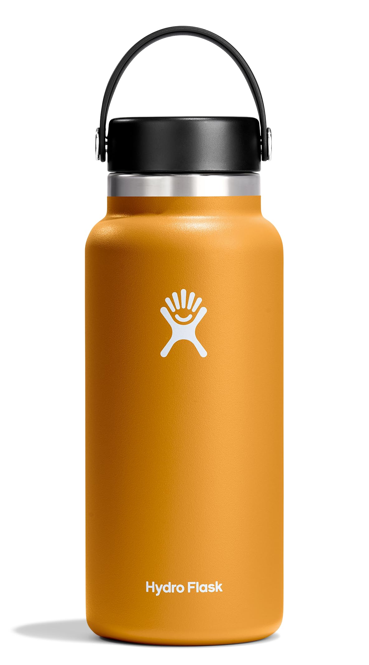 Hydro Flask Water Bottle - Insulated Stainless Steel - Wide Mouth Flex Lid, Non Spill, Leakproof and Refillable in 32 Oz White