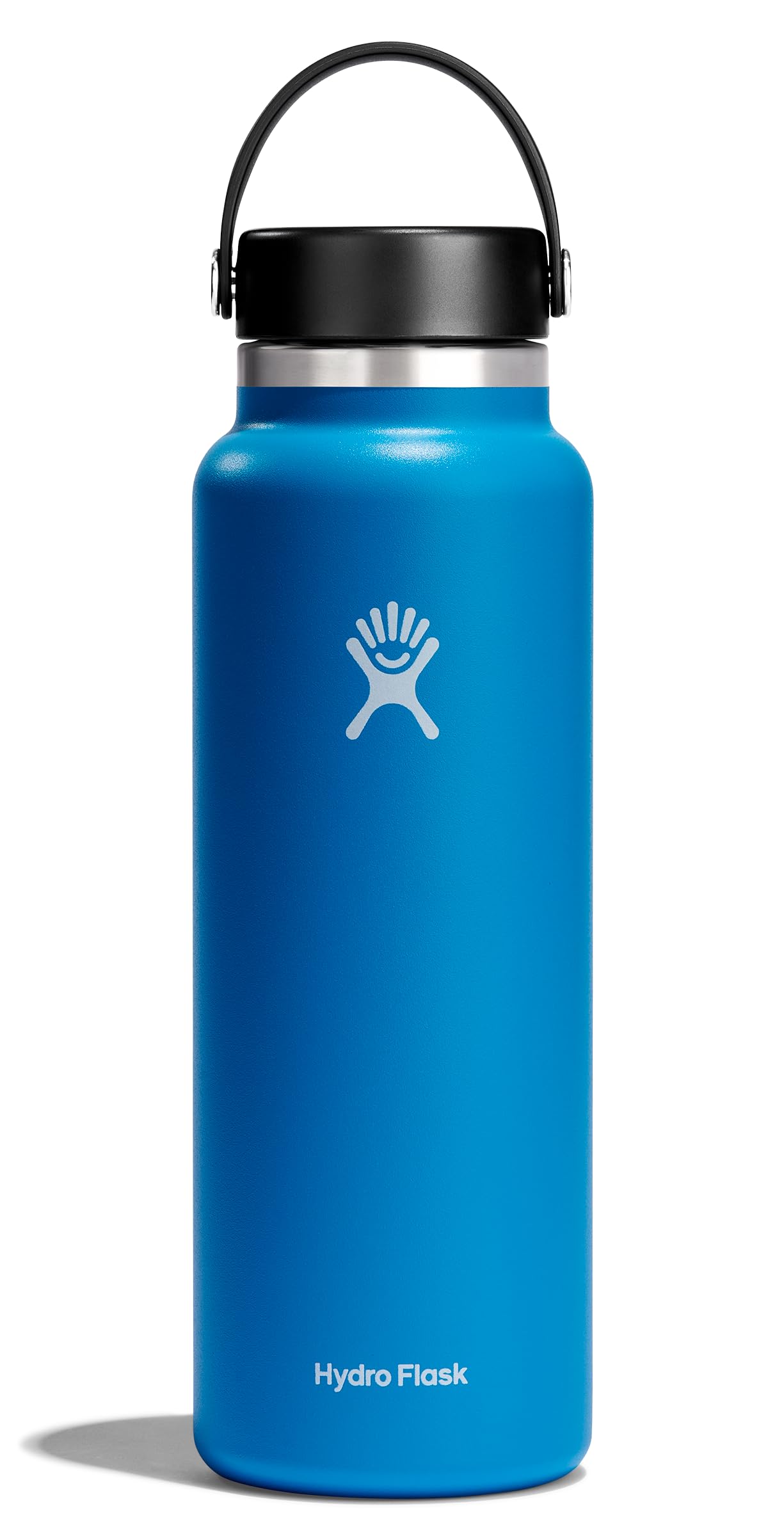 Hydro Flask Water Bottle - Insulated Stainless Steel - Wide Mouth Flex Lid, Non Spill, Leakproof and Refillable in 32 Oz White
