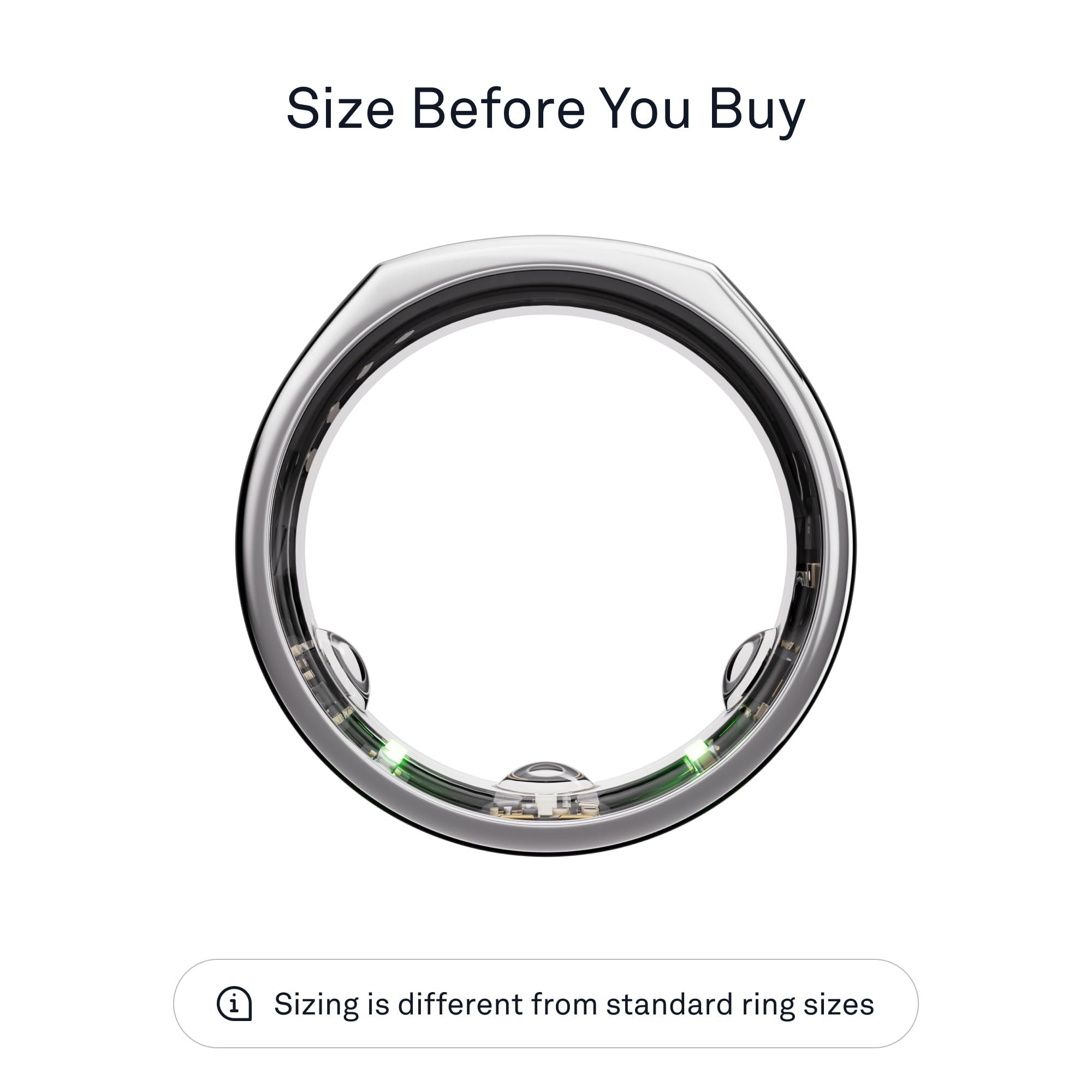 Oura Ring Gen3 Horizon - Black - Size 10 - Smart Ring - Size First with Oura Ring Gen3 Sizing Kit - Sleep Tracking Wearable - Heart Rate - Fitness Tracker - 5-7 Days Battery Life
