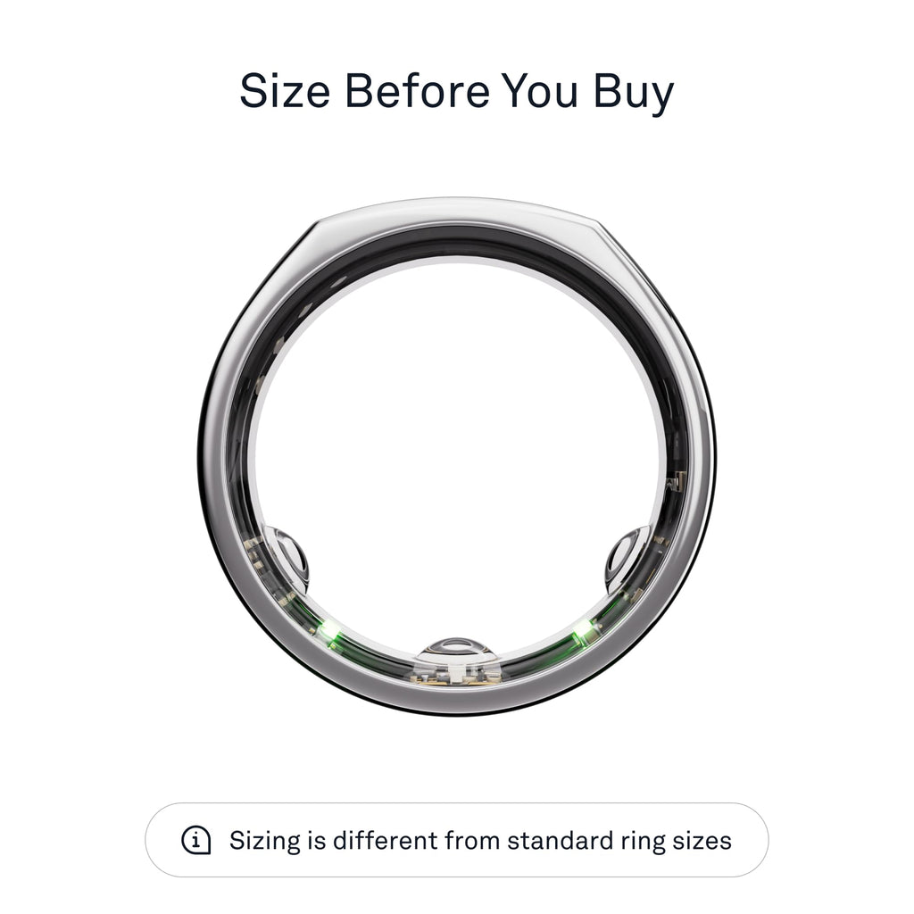 Oura Ring Gen3 Horizon - Black - Size 10 - Smart Ring - Size First with Oura Ring Gen3 Sizing Kit - Sleep Tracking Wearable - Heart Rate - Fitness Tracker - 5-7 Days Battery Life
