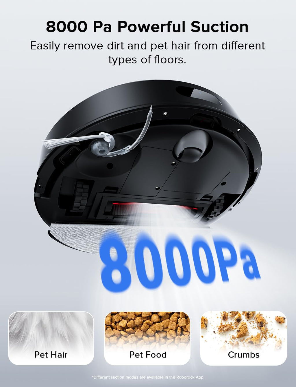 roborock Q5 Pro Robot Vacuum and Mop Combo, 5500Pa Powerful Suction, DuoRoller Brush, LiDAR Navigation, 3D Mapping, Robotic Cleaner for Dirt, Floors, Pet Hair, 240min Runtime, Smart No-Go Zone, Black