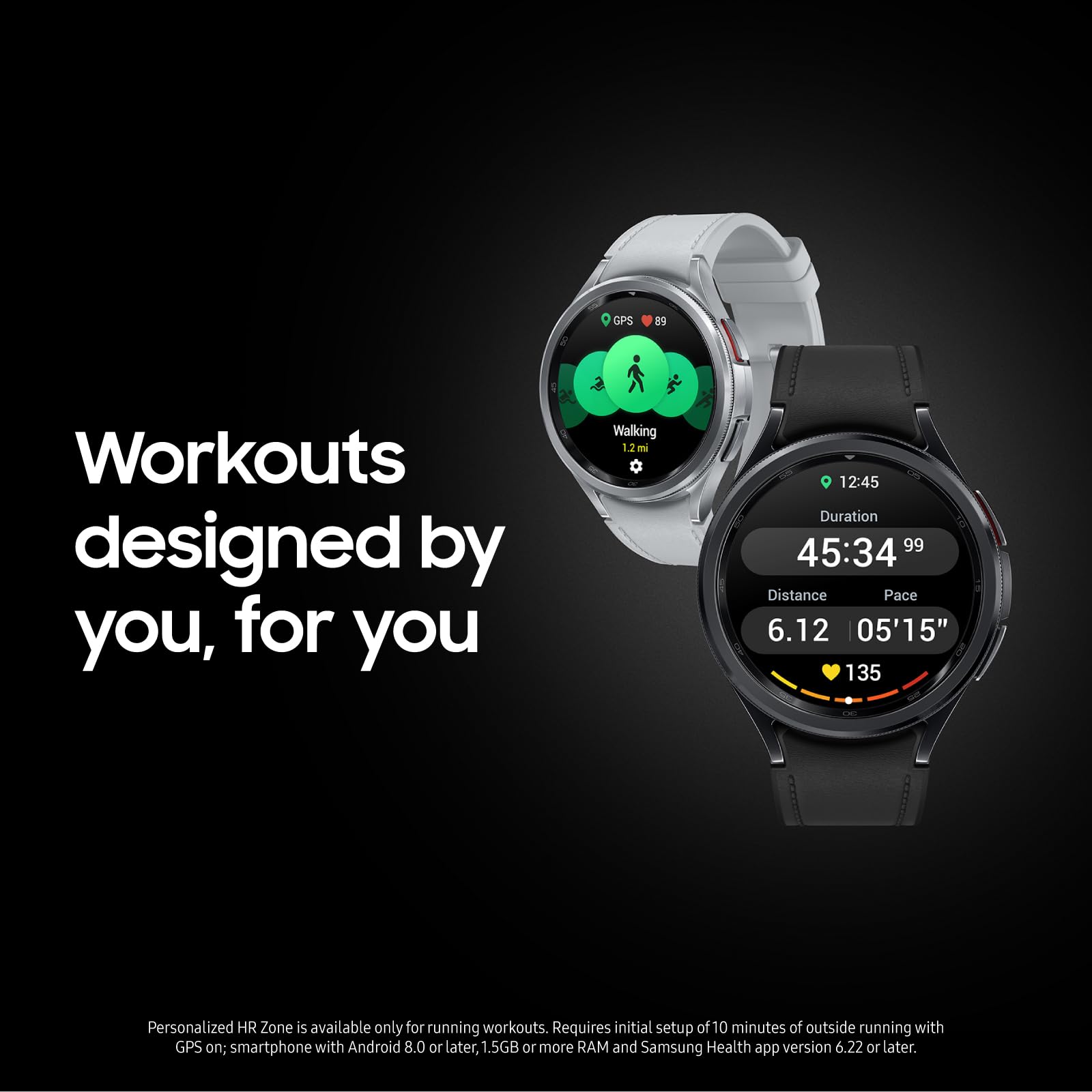 Samsung Galaxy Watch 6 Classic 43mm Bluetooth Smartwatch, Rotating Bezel, Fitness Tracker, Personalized HR Zones, Advanced Sleep Coaching, Heart Monitor, BIA Sensor, Health Insights, US Version, Black