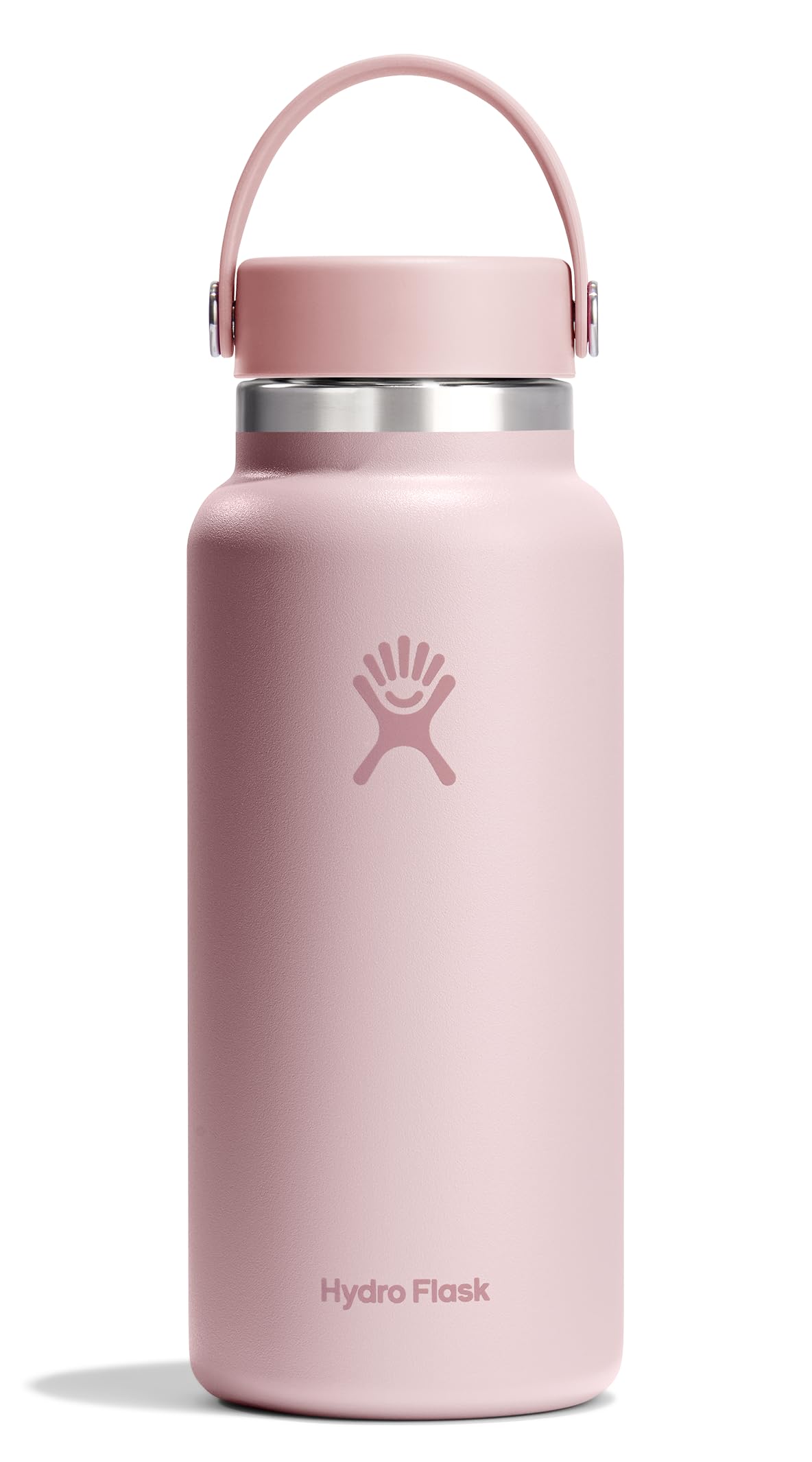 Hydro Flask Water Bottle - Insulated Stainless Steel - Wide Mouth Flex Lid, Non Spill, Leakproof and Refillable in 32 Oz White